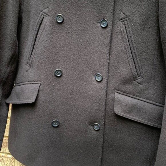 J. Crew Wool/Cashmere Blend double breasted Pea Coat sz Small EUC - Picture 4 of 15